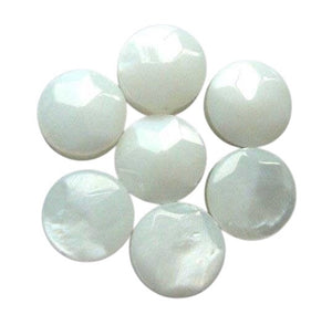 Mississippi White Ebony Shell 7 Coin 8x4mm Beads