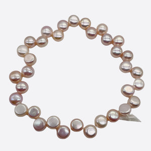 Top Drilled Button 7-7.25x4mm Lavender Pink FW Pearl 8" Strand 4761