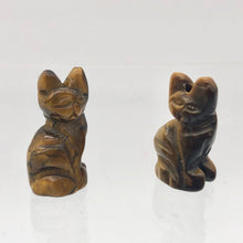 Load image into Gallery viewer, Adorable Tigereye Kitty Cat Figurine | 20x12x9mm | Golden Brown
