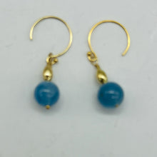 Load image into Gallery viewer, Aquamarine 14K Gold Filled Dangle Earrings | 1" Long | Blue | 1 Pair |
