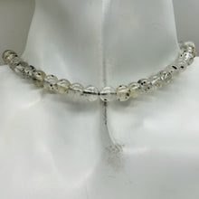 Load image into Gallery viewer, Tourmalinated Quartz Bead Strand |7mm | 15.5&quot; Long | Clear, Black | 56 Beads |
