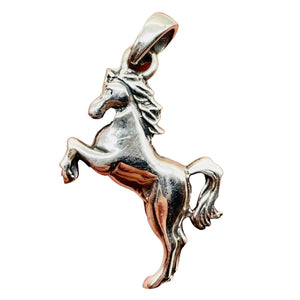 Pony 925 Sterling Silver Horse Traditional Charm Pendant | 1" Long |