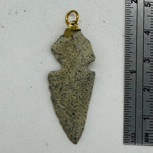 Load image into Gallery viewer, Sandstone Carved Arrowhead Pendant | 1 3/4" Long | Grey | 1 Pendant |
