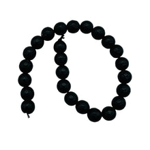 Load image into Gallery viewer, Black Stone - Africa Round Beads Half Strand | 8mm | Black Matte | 25 Beads |
