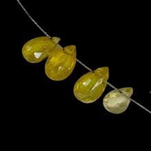 Load image into Gallery viewer, Sapphire AAA Faceted 1.9cts Parcel Briolette Beads | 6x4 to 5x4mm | Yellow | 4 |
