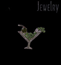 Load image into Gallery viewer, Cheers! Shimmering Crystal Martini Pin Brooch 10081B
