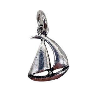 Sailing Boat Sterling Silver Charm | 3/4" Long | Silver | 1 Pendant |