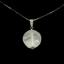 Load image into Gallery viewer, Dragon Carved Quartz Sphere Sterling Silver Pendant Necklace| 20mm| 1 1/4&quot; long|
