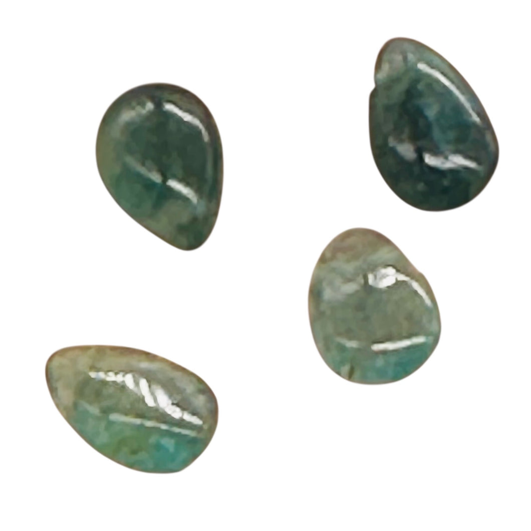 Grandidierite AAA Briolette Beads | 9x6x4 to 7x6x3mm | Aqua, Blue | 4 Beads |