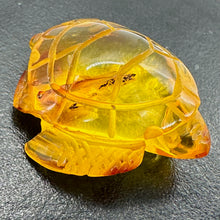 Load image into Gallery viewer, Amber Sea Turtle Carved Figurine | 1 Turtle {
