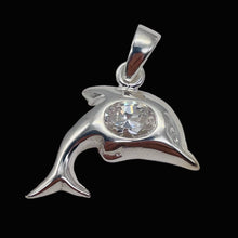 Load image into Gallery viewer, Dolphin Sterling Silver Charm Pendant | 1&quot; Long | Silver | 1 Pendant |
