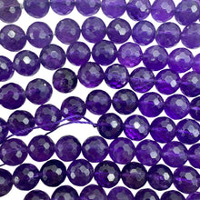 Load image into Gallery viewer, Amethyst AAA Faceted Round Bead Parcel | 10mm | Purple | 8 Beads |
