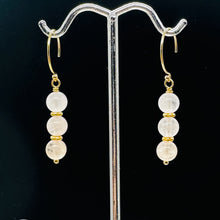 Load image into Gallery viewer, Morganite AA A Beads 14K Yellow Gold Filled Earrings | 1" Long | 1 Pair |
