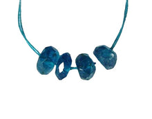 Load image into Gallery viewer, 8 Dazzling AAA Neon Blue Apatite 4mm Roundel Beads 490B
