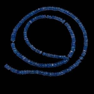 Tanzanite (approx 3cts) Rondelle Faceted Bead Parcel | 4x2mm | Blue | 8 Beads |