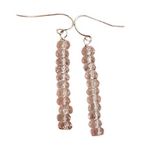 Load image into Gallery viewer, Light Pink Clouds Rose Quartz Sterling Silver Semi Precious Gemstone Earrings
