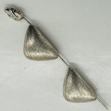 Load image into Gallery viewer, Designer Brushed Sterling Silver Triangle 2 Gram Bead | 17.5x11x8mm | 2 beads |
