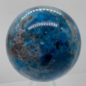 Apatite 366g Meditation Sphere | 2.44" | 61mm | Blue, White | 1 Display Specimen