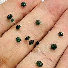 Load image into Gallery viewer, Natural Brazilian Green Emerald Rondelle Beads 2.5 Carat 12 Beads 2mm
