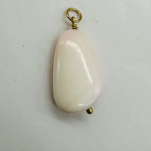 Load image into Gallery viewer, Conch Shell Pear Shaped 14K Yellow Gold Filled Pendant| 1 3/8" Long| Pink White|
