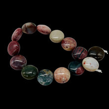 Load image into Gallery viewer, Exotic Imperial Jasper Half Strand Coin Beads | 14x7mm | 14 Beads |
