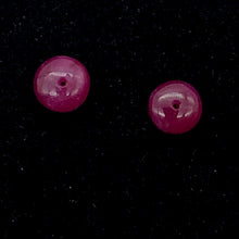 Load image into Gallery viewer, 2 Gemmy Natural Ruby 5.25x3.5mm Smooth Roundel Beads | 2.5 carats|
