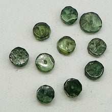 Load image into Gallery viewer, Tsavorite Garnet 6x2mm Faceted Rondelle Bead Parcel | 1&quot; Long | Green| 10 Beads|

