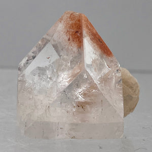 Apophyllite Stilbite 12g Collectors Crystal Pyramid | 24x26x11mm | Clear, Pink |