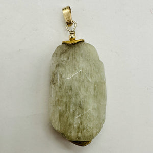 Kunzite14K Gold Filled 30x18x9mm Pendant | 1 3/4" Long | Green | 1 Pendant |