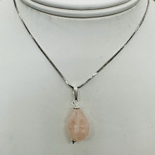 Load image into Gallery viewer, Buddha Hand Carved Rose Quartz Sterling Silver Pendant | 1 1/4&quot; Long |
