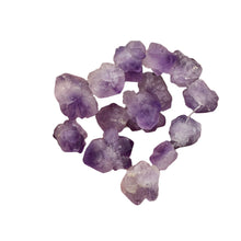 Load image into Gallery viewer, Amethyst Natural Crystals 8&quot; Strand | 29x27x15 to 18x17x12mm | Purple| 14 Beads|
