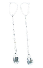 Load image into Gallery viewer, Sparkling Quartz Solid Sterling Silver Earrings | 2.75" long |
