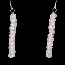 Load image into Gallery viewer, Light Pink Clouds Rose Quartz Sterling Silver Semi Precious Gemstone Earrings
