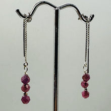 Load image into Gallery viewer, Glam Natural Sapphire &amp; Silver Earrings 306618D

