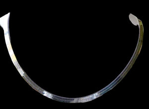 Sleek! Silver 3mm Herringbone Chain 24" Necklace 10004B