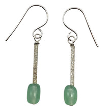 Load image into Gallery viewer, Unique Gem Quality Chrysoprase &amp; Sterling Silver Earrings | 1 1/2 inch long |

