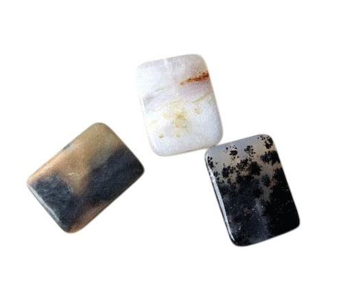 3 Alluring African Opal Rectangle Beads 7527
