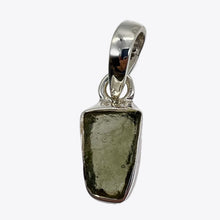 Load image into Gallery viewer, Moldavite 7.8ct Sterling Silver Rectangle | 3/4&quot; Long | Green | 1 Pendant |
