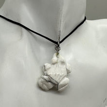 Load image into Gallery viewer, Howlite Stone Frog Pendant Necklace | 1 1/4&quot; Long | White | 1 Pendant |
