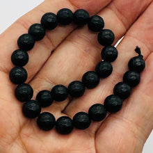 Load image into Gallery viewer, Black Stone - Africa Round Beads Half Strand | 8mm | Black Matte | 25 Beads |
