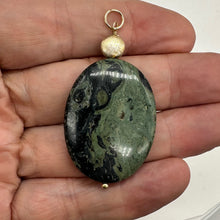 Load image into Gallery viewer, Exotic Kambaba Jasper Oval 14K Gold Filled Pendant | 2&quot; Long | 1 Pendant |
