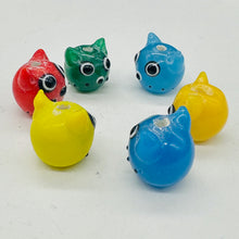Load image into Gallery viewer, Kitty Cat Ceramic Round Beads | 15mm | Multi-Color | 6 Beads |

