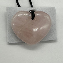 Load image into Gallery viewer, Rose Quartz Loving Heart Pendant | 1&#39; Long | Pink | 1 Pendant Necklace
