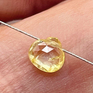 Sunny Natural Canary Sapphire Briolette Bead | 4.5x4.5x2mm | .45ct | Yellow |