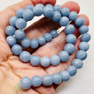 Angelite 16" Round Bead Strand | 10mm | Blue | 42 beads |