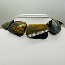 Load image into Gallery viewer, Tiger Eye RectangleWavy Bead Strand | 16&quot; Long | Bronze, Black | 10 Beads |
