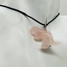 Load image into Gallery viewer, Rose QuartzTyrannosaurus Rex Dinosaur Pendant Necklace | 3/4&#39; Long | Pink |
