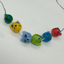 Load image into Gallery viewer, Kitty Cat Ceramic Round | 15mm | Multi-Color | 6 Beads
