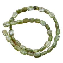 Load image into Gallery viewer, Silver Schiller Green Kyanite Bead Strand | 10x8mm | Green Silver | 41 Beads |
