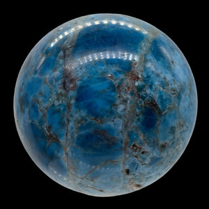 Apatite 366g Meditation Sphere | 2.44" | 61mm | Blue, White | 1 Display Specimen